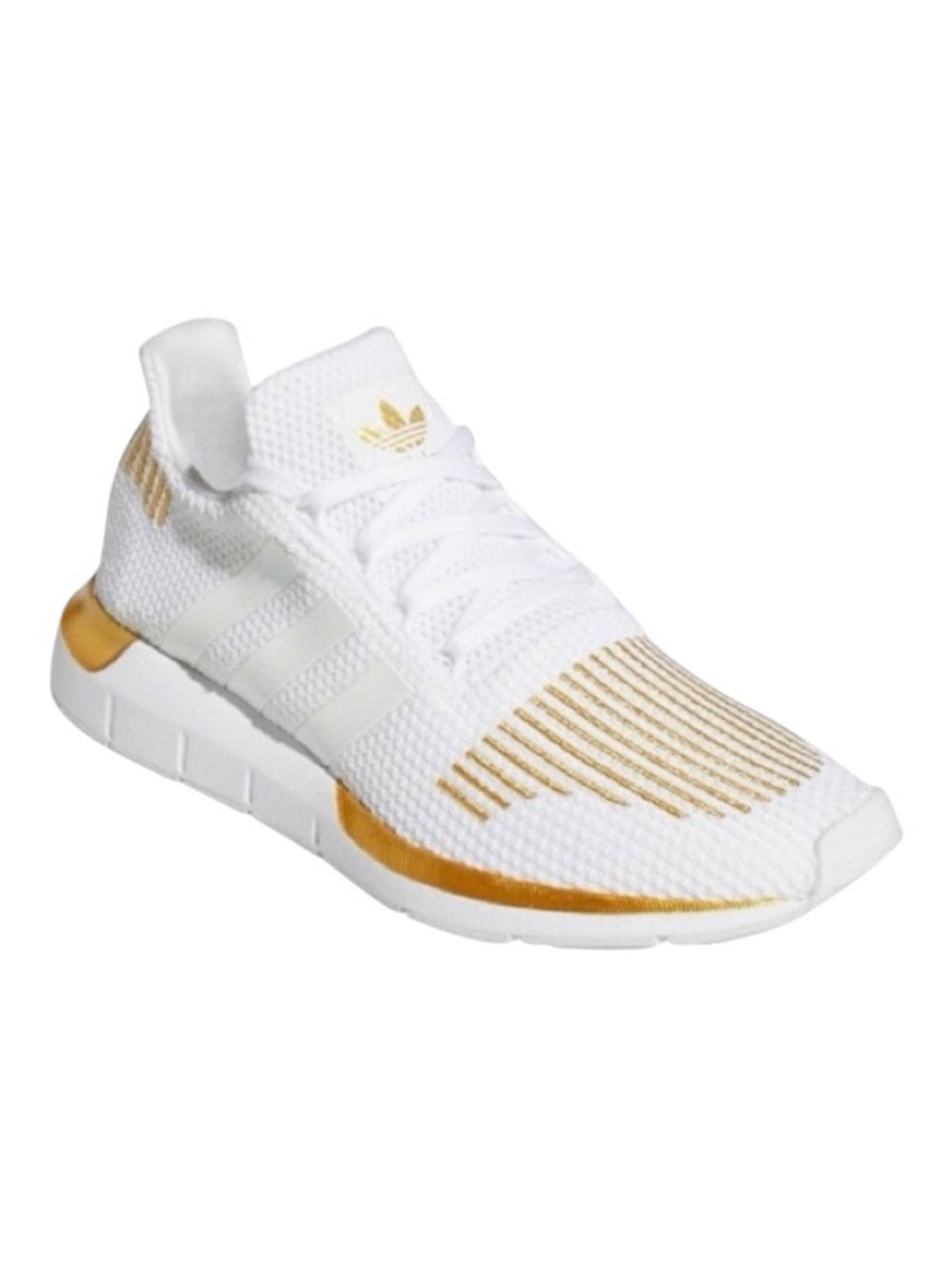 Adidas Women’s Originals Swift Run10  White/Gold Metallic Tennis Shoes 6.5